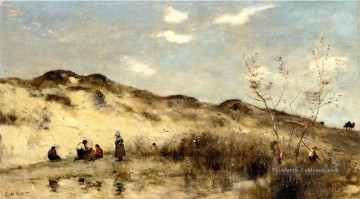Une Dune à Dunkerque plein air romantisme Jean Baptiste Camille Corot Peinture à l'huile